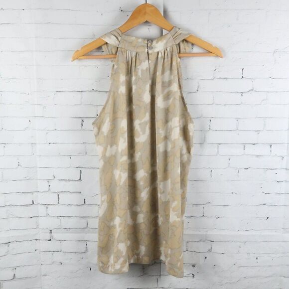 APT 9 TAN GREY & WHITE HIGH HALTER NECK SLEEVELESS TOP WITH SEQUIN DETAIL SIZE M - Picture 7 of 8